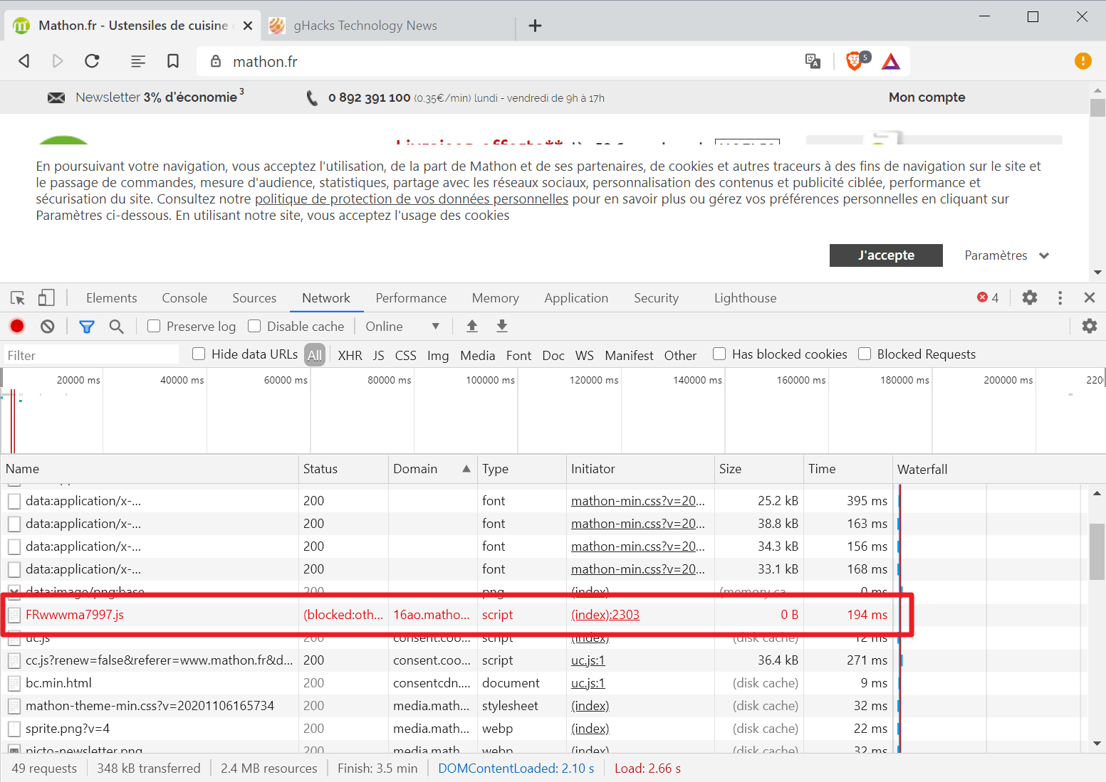 brave-browser-cname based cloaking blocked