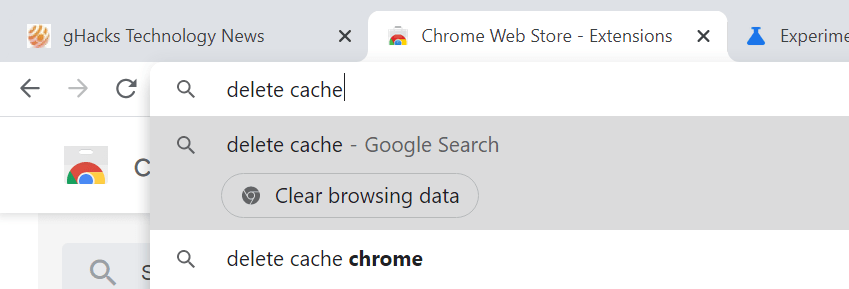 chrome actions
