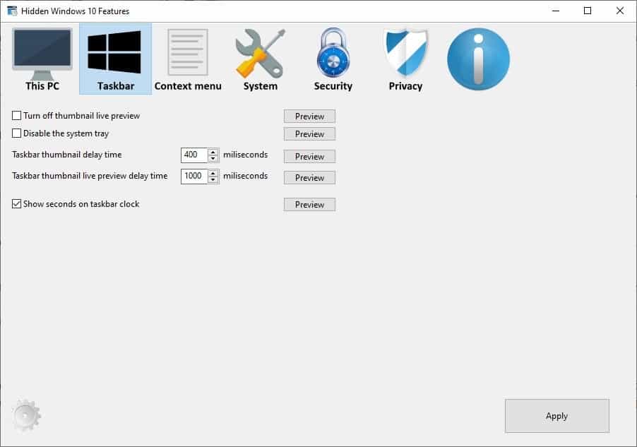 customize the taskbar with Hidden Windows 10 Features