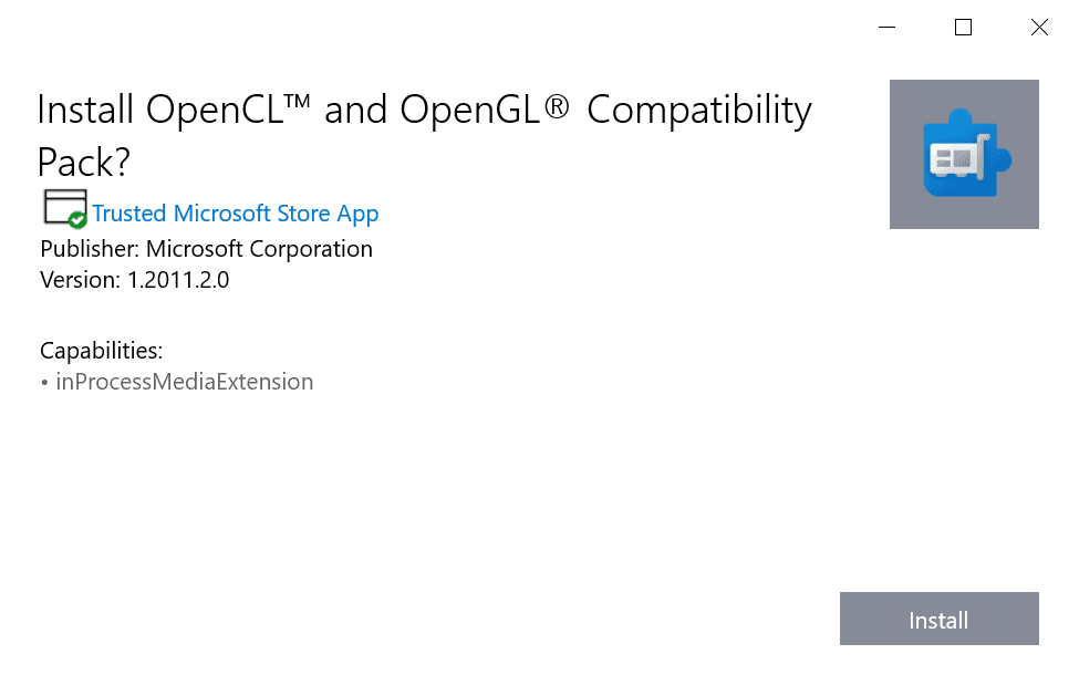 installa opencl opengl pacchetto di compatibilità