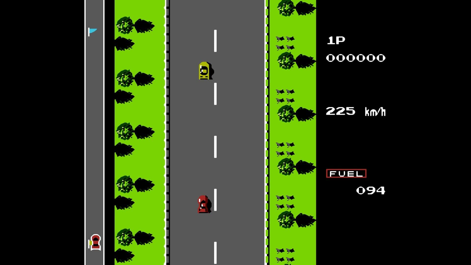 puNES fullscreen mode Road Fighter