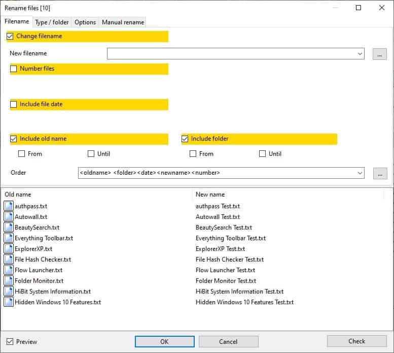 Alternate Archiver - batch rename files 4