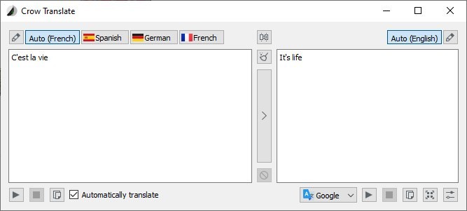 Crow Translate is a lightweight, open-source translation tool for Windows and Linux