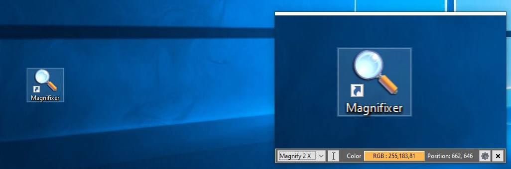 Magnifixer è uno strumento di ingrandimento dello schermo gratuito con molti livelli di zoom, un selettore di colori e altro ancora