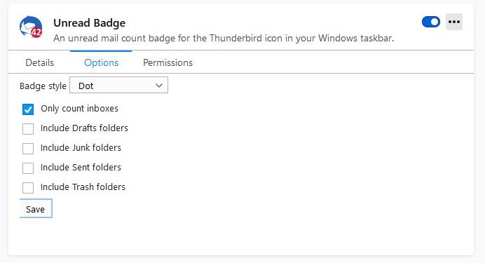 Windows Taskbar Unread Badge options