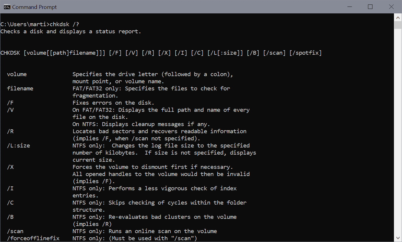 Running ChkDsk on 10 20H2 may damage the file system and cause Blue Screens - gHacks Tech News