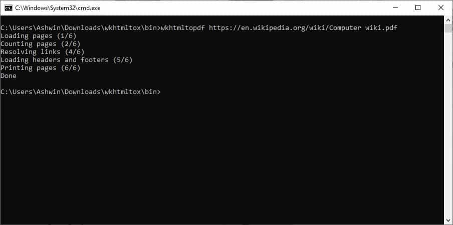 wkhtmltopdf is an open source command-line tool that can save web pages as a PDF or an image