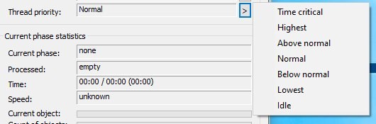 Copy Handler - thread priority settings