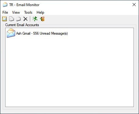 TaskRunner Email Monitor interface