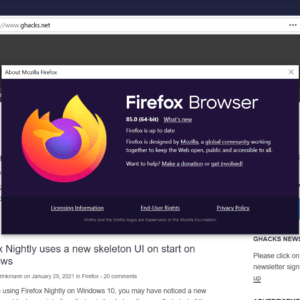firefox 85 stable release