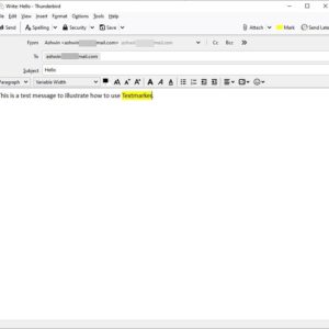 Highlight text in your outgoing mails with the Textmarker extension for Thunderbird