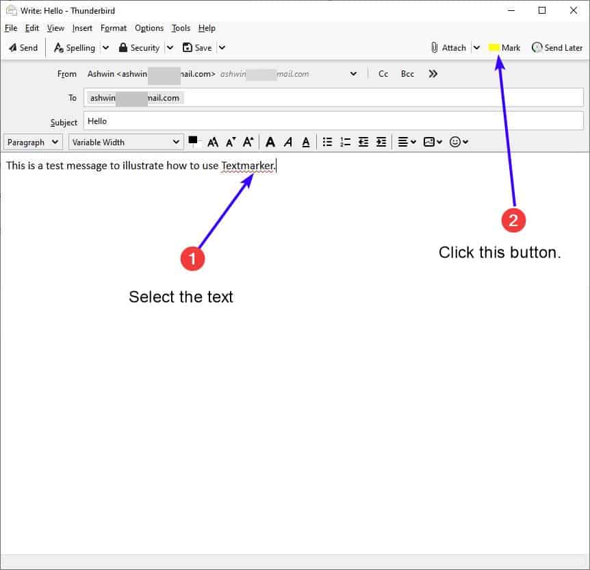 How to use textmarker