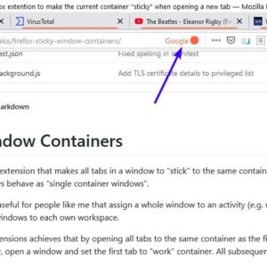 Load new tabs in the same container as the first one with the Sticky Window Containers extension for Firefox