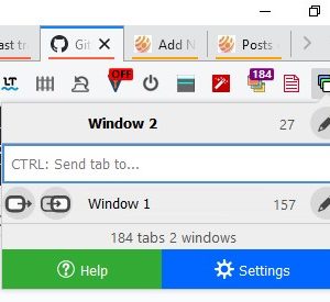 Manage windows, and move tabs between them quickly with the Winger extension for Firefox