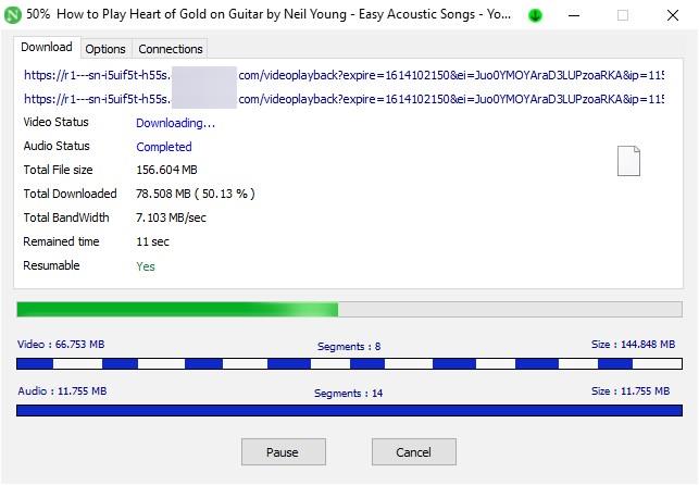 Download di video Neat Download Manager