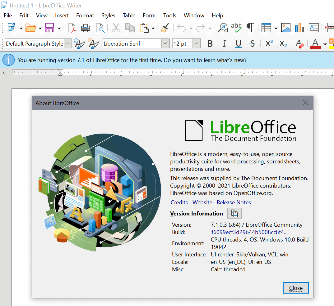 libreoffice 7.1 community