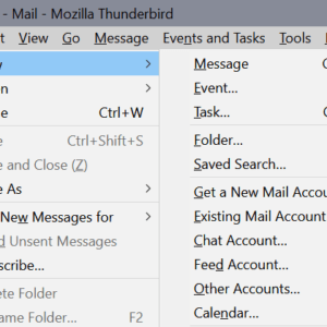 thundertbird keyboard shortcuts