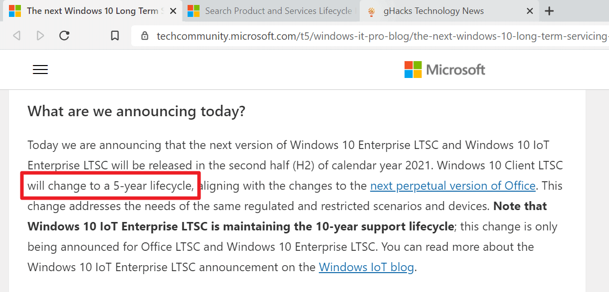 windows 10 enterprise ltsc