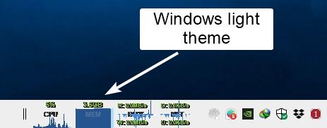 Taskbar Monitor windows light theme
