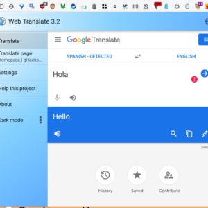 Web Translate is a Firefox and Chrome extension that displays the translation of the selected text