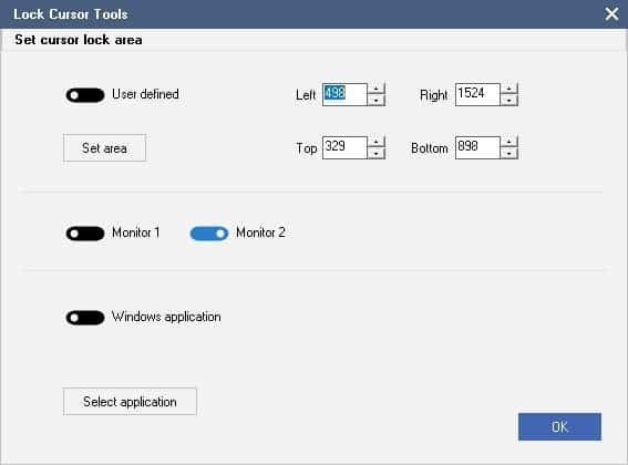 Lock Cursor Tools multiple monitors