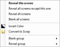 Multiscreen Blank - blanked screen menu
