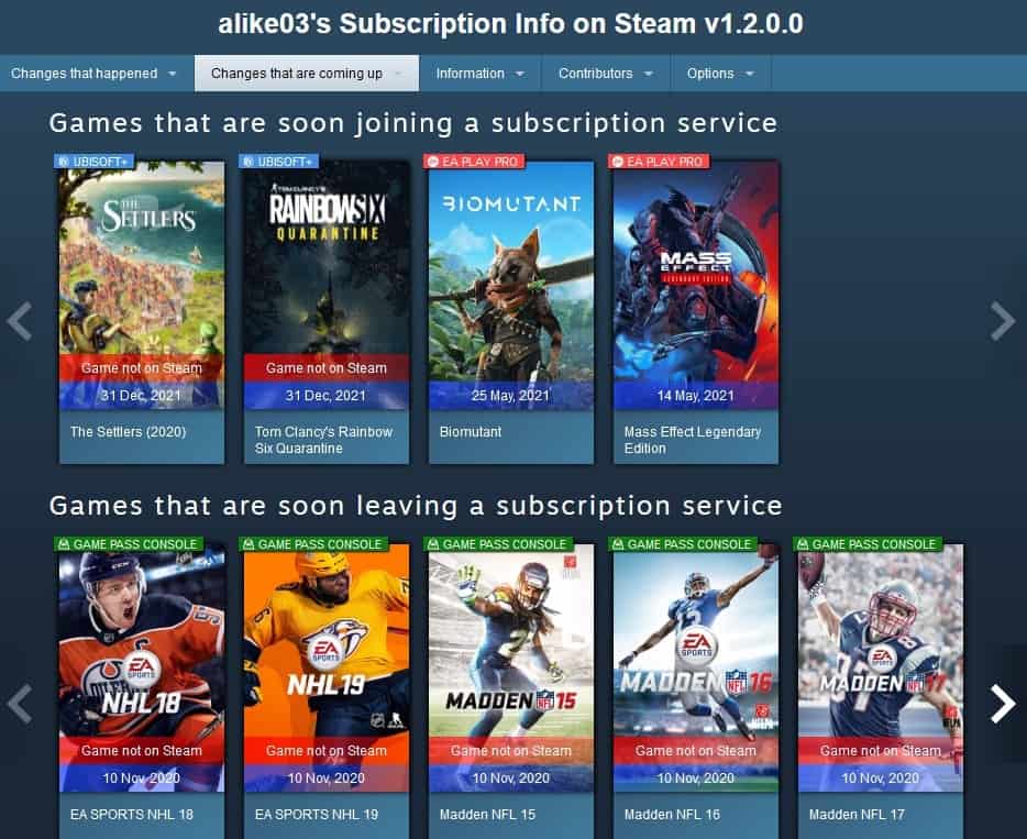 Subscription Info changes that are coming up