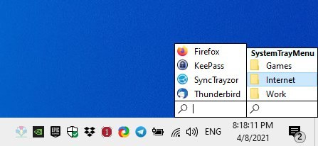 SystemTrayMenu folder