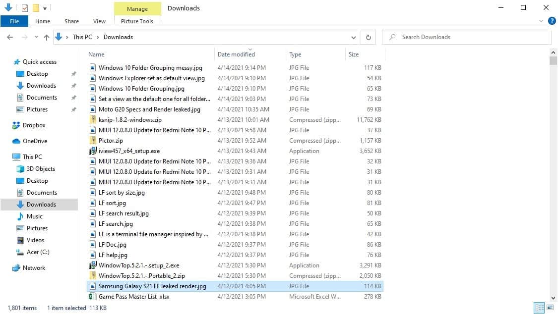 Windows 10 Folder Grouping disabled