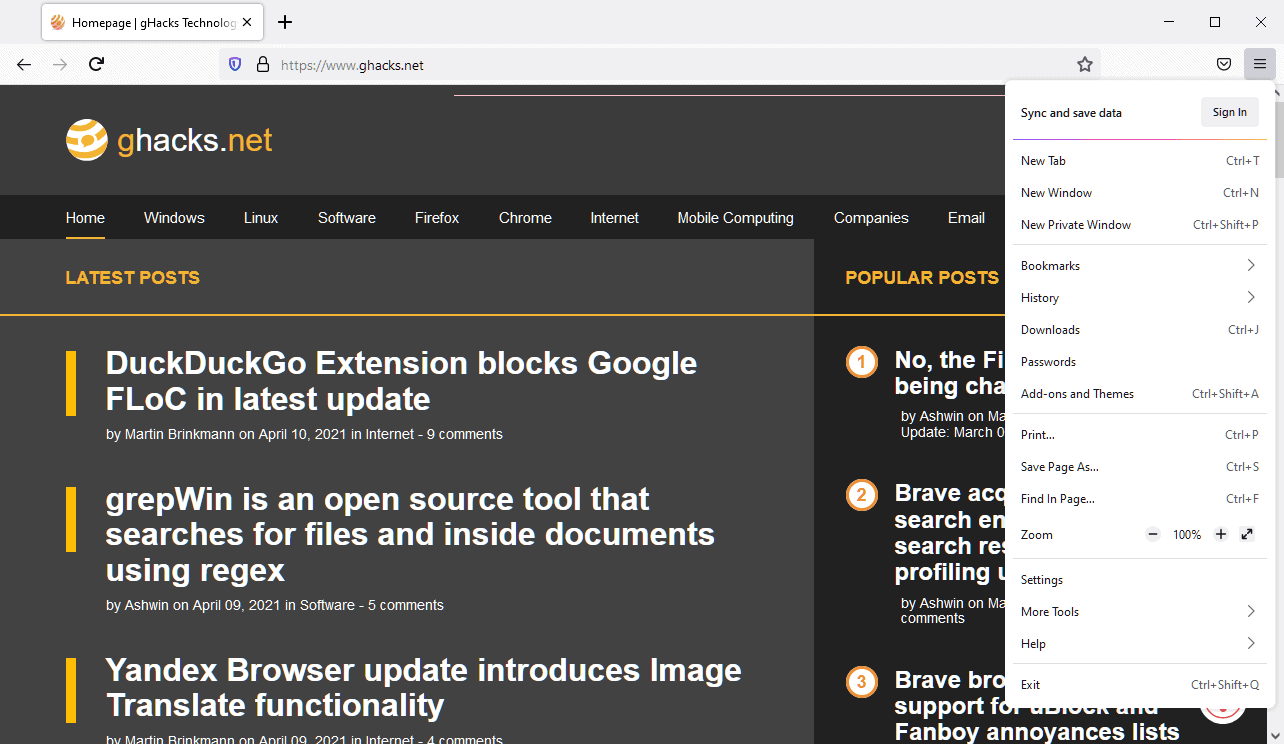 firefox nightly new design