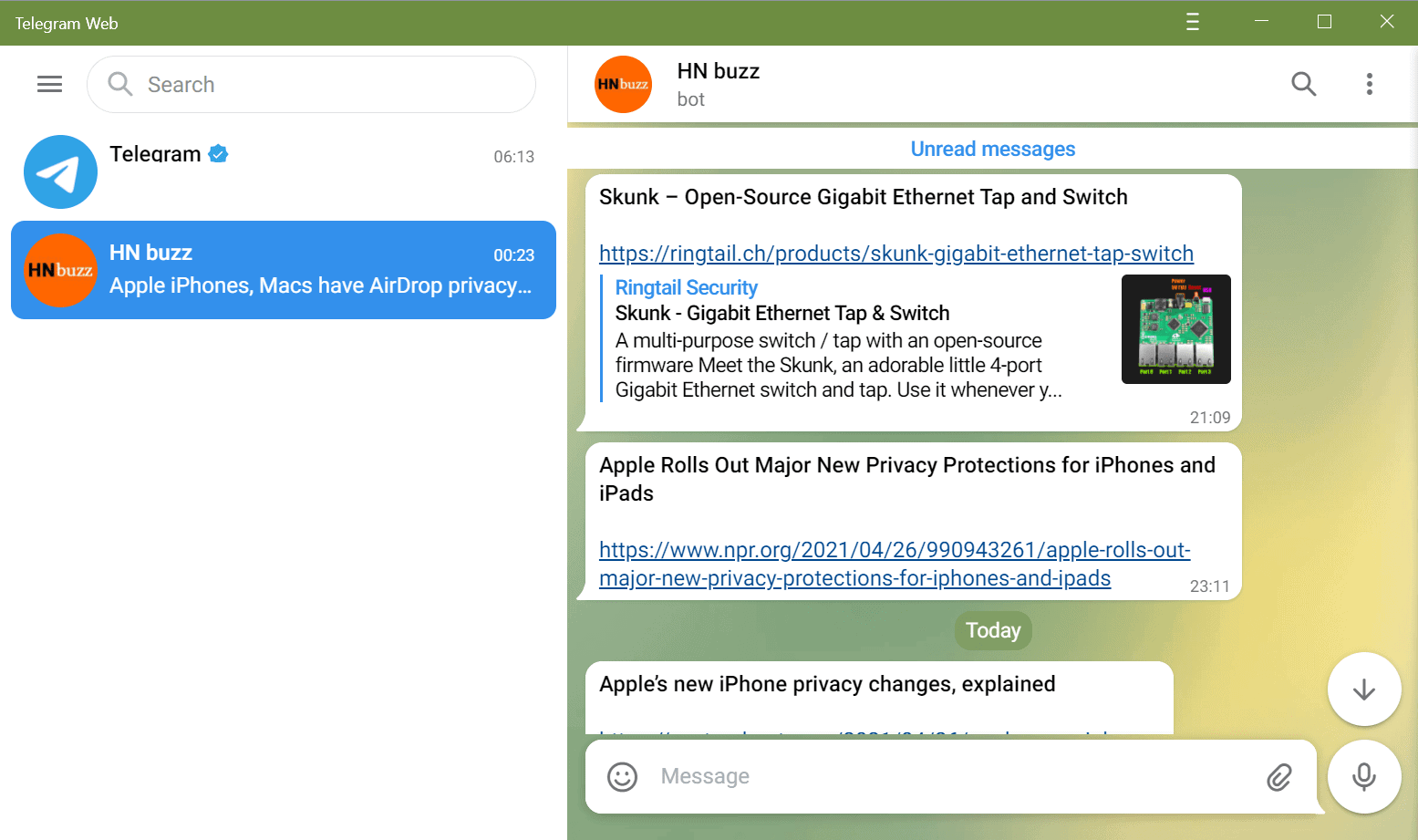 telegram web online version telegram web online version