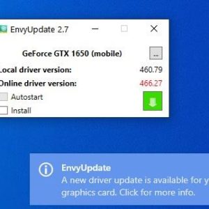 EnvyUpdate is an open source tool that notifies you when an Nvidia driver update is available