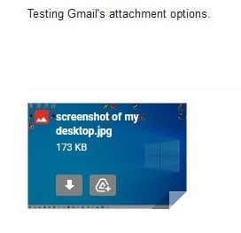 Gmail attachment options