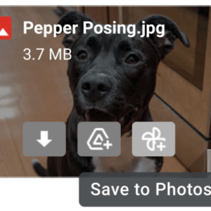 Gmail's Save to Photos button lets you save images in a message with a single click