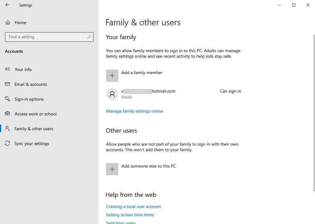 Manage your Microsoft family