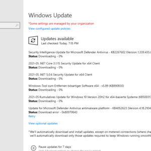 windows 10 updates may 2021