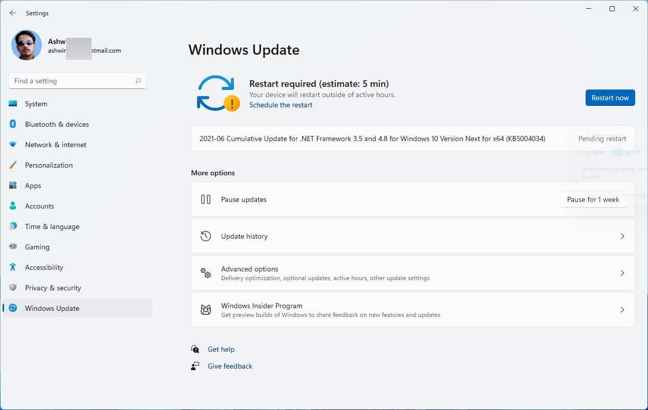 ETA to install Windows 11 Updates