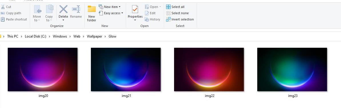 Windows 11 wallpapers - glow folder