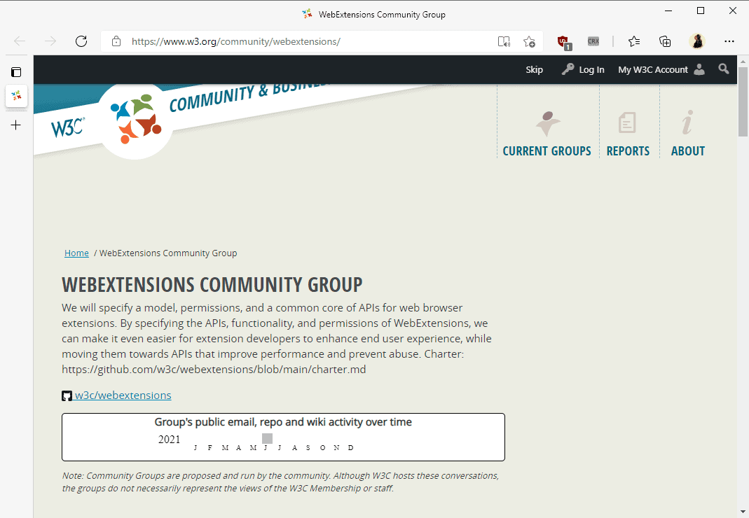 webextensions community group