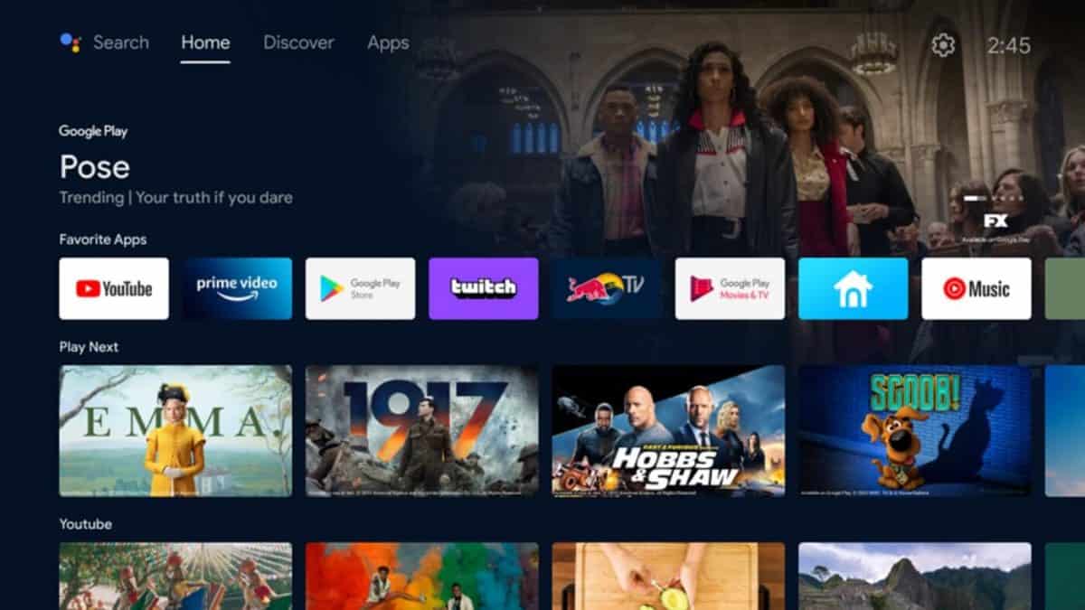 Google TV for Android har flere streaming- og live-tjenester