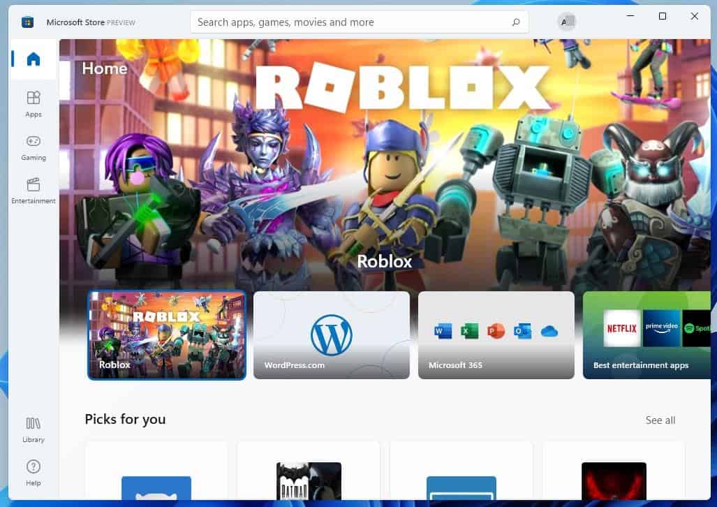 Playing Roblox on WINDOWS 11 