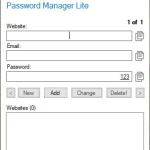 Password Manager Lite is a user-friendly offline password manager for Windows