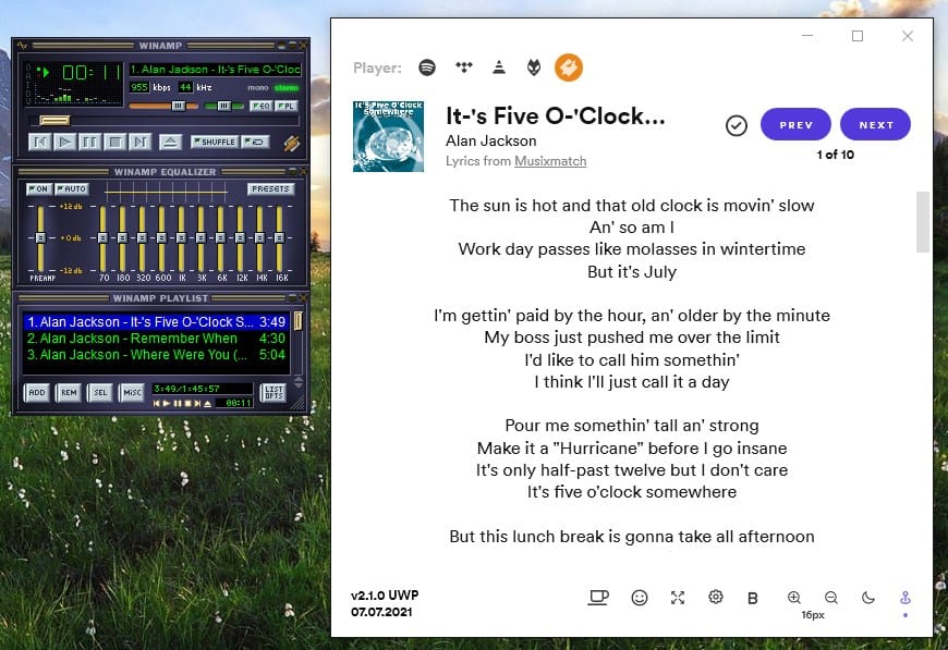 Versefy lyrics Winamp