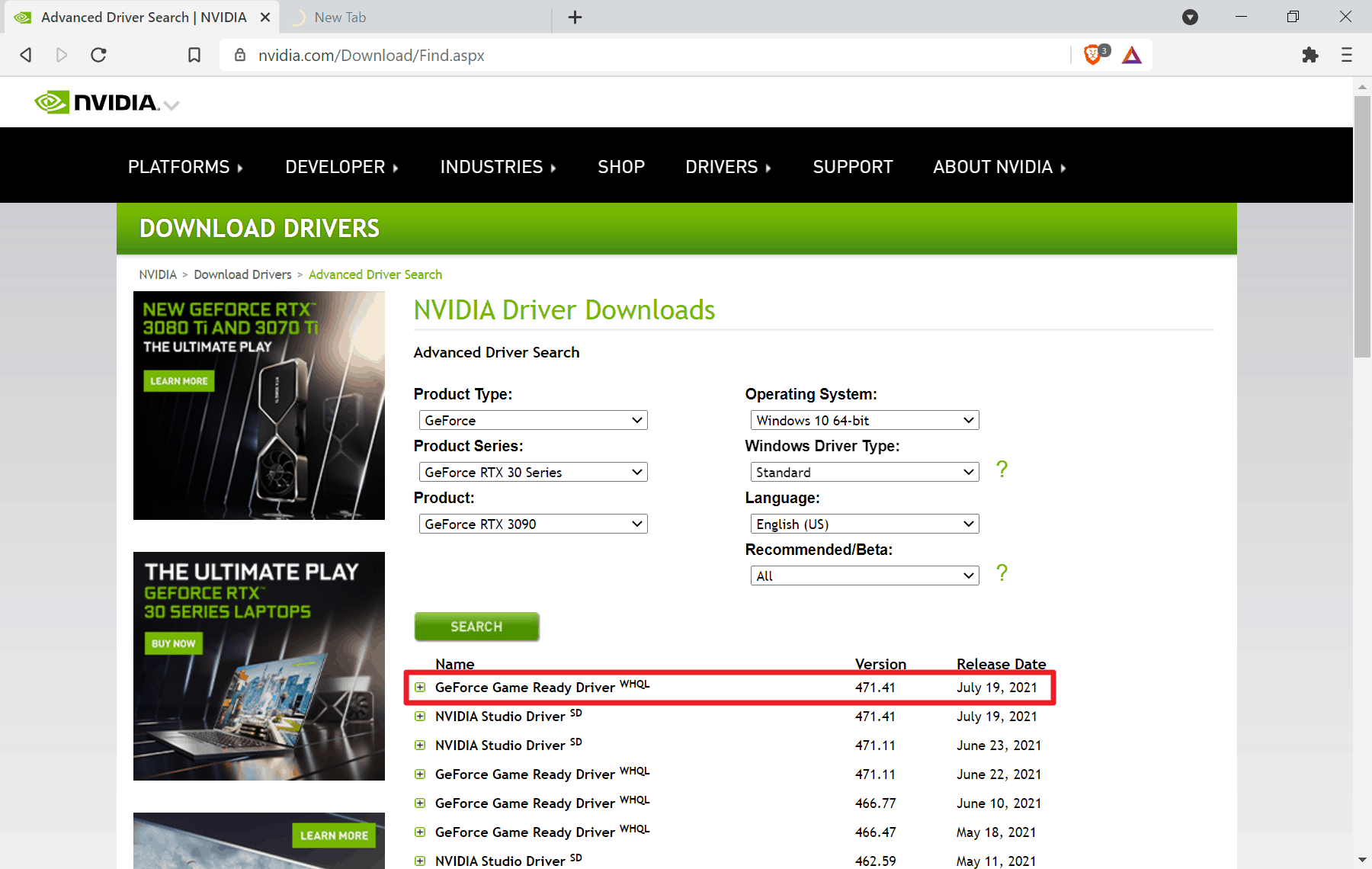 nvidia driver windows 11