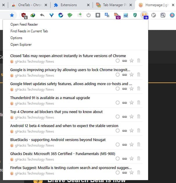 Best productivity extensions for Chrome - Feedbro RSS Reader