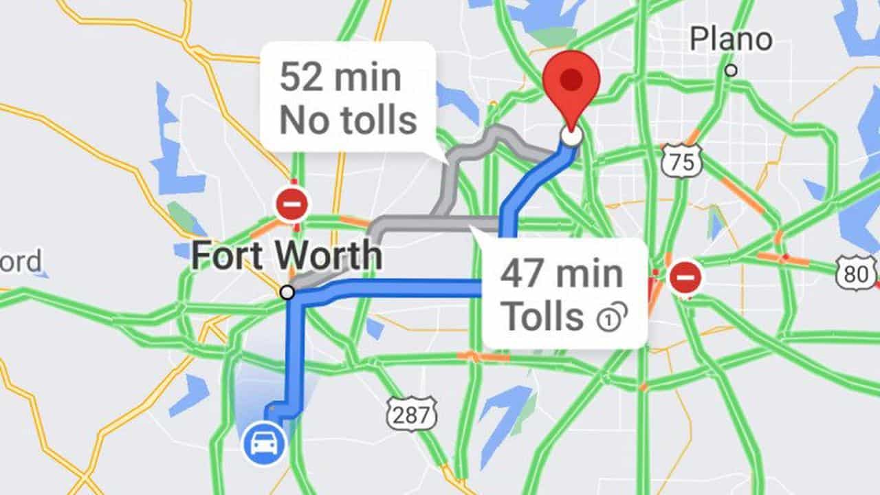 Google Maps is working to show you how much tolls cost along your route
