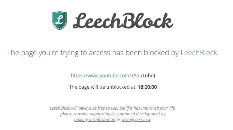 Leechbolck NG extension for Chrome