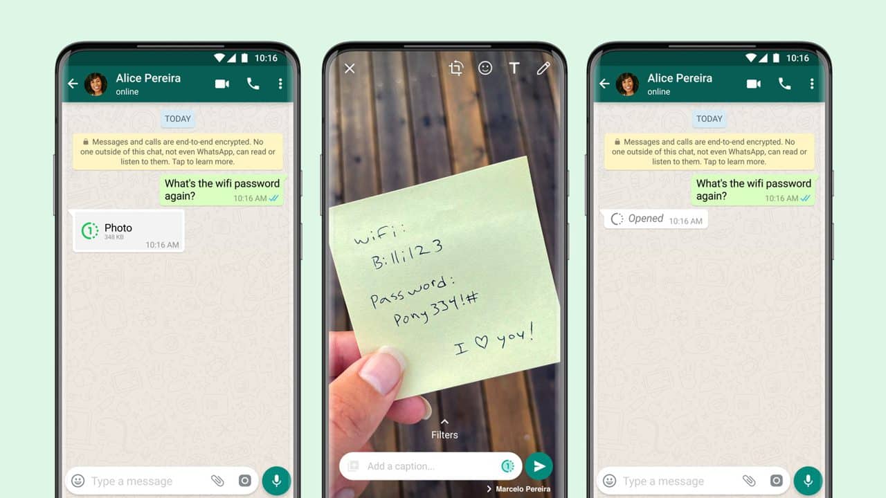 WhatsApp’s View Once message feature has arrived