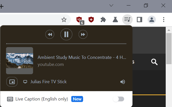 chrome mute media