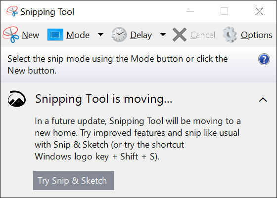 classic snipping tool
